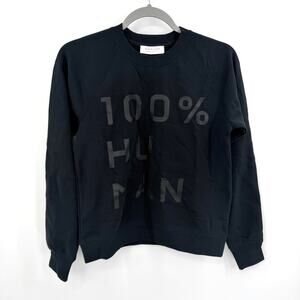 Everlane typography 100% human crewneck sweatshirt in black Size XS NWOT